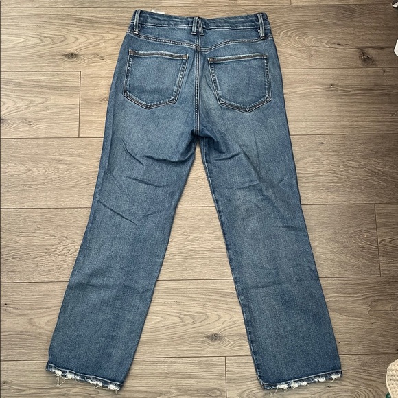 Good American Women's “Good Curve Straight Leg” Blue Jeans - Picture 4 of 7